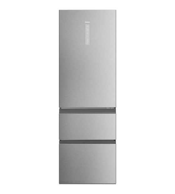 Haier HTW5618DNMG 235 l / 125 l Kühl-Gefrierkombi freistehend NoFrost 217 kWh Jahr  (Silber) f&uuml;r 769,00 Euro