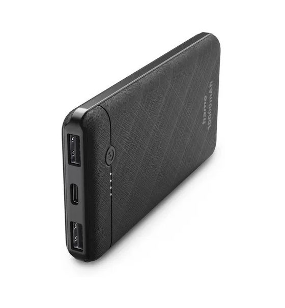 Hama 201753 10000 mAh Powerbank USB Typ-C  (Schwarz) f&uuml;r 17,99 Euro