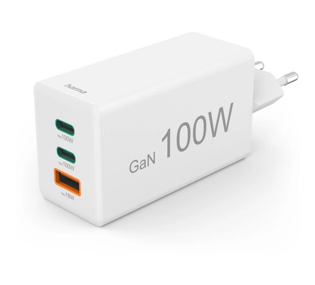 Hama 00201997 Schnellladegerät max 100W, 2xUSB-C, 1xUSB-A f&uuml;r 69,99 Euro