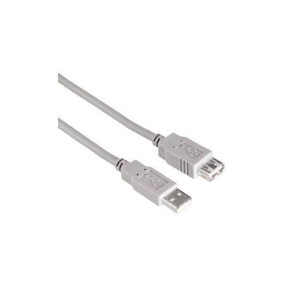 Hama 030619 Stecker USB A auf USB A Buchse 1,8 m  (Grau) f&uuml;r 6,99 Euro