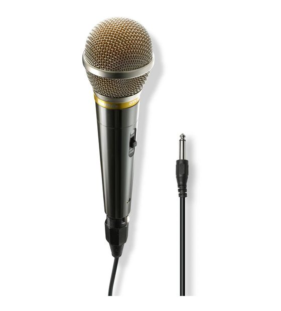 Hama 046006 Vocal Pro Kabelgebunden Dynamisches Mikrofon 6.35 mm (1/4")  Schwarz Kabelgebunden  (Schwarz) f&uuml;r 24,99 Euro