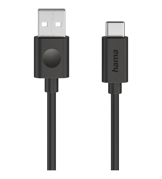 Hama 086447 0,48 Gbit/s Stecker USB A auf USB C bis 60 W 1,2 m  (Schwarz) f&uuml;r 7,99 Euro