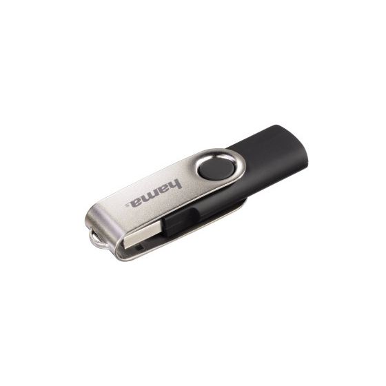 Hama 090891 Rotate USB Typ-A Stick 8 GB  (Schwarz, Silber) f&uuml;r 7,49 Euro