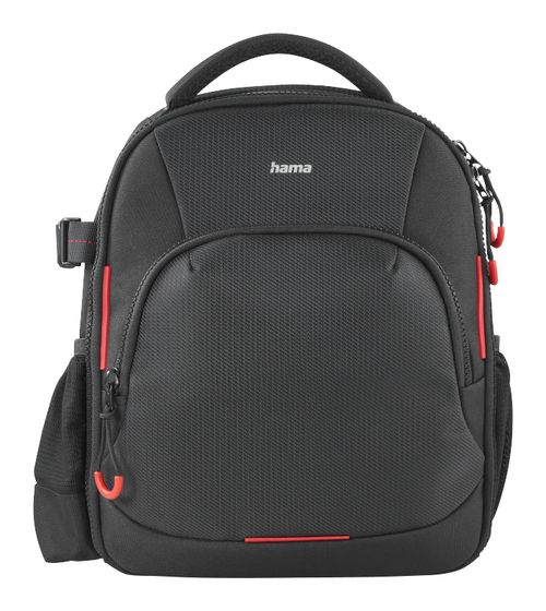 Hama 121345 Ohio 150 Kamera-Rucksack für Universal 220 x 100 x 240 mm  (Schwarz/Rot) f&uuml;r 55,49 Euro
