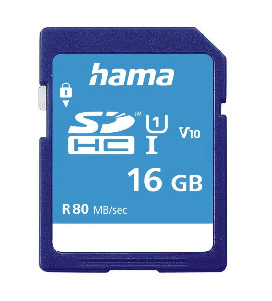 Hama 124134 SDHC Speicherkarte 16 GB Class 1 (U1) Klasse 10 f&uuml;r 14,49 Euro