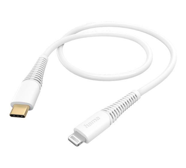 Hama 125100 Stecker Lightning auf USB C 1,5 m  (Weiß) f&uuml;r 26,99 Euro