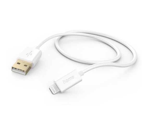 Hama 125104 Stecker Lightning auf USB A 1,5 m  (Weiß) f&uuml;r 19,99 Euro