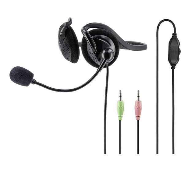 Hama 139920 NHS-P100 Ohraufliegender Kopfhörer Kabelgebunden  (Schwarz) f&uuml;r 9,99 Euro