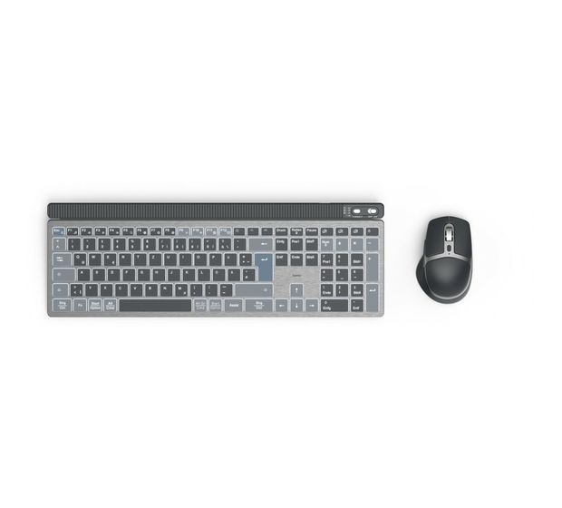 Hama 173069 WKM-750 LED Heimbüro Tastatur Bluetooth 2.4 GHz (Anthrazit, Schwarz, Blau) f&uuml;r 74,49 Euro