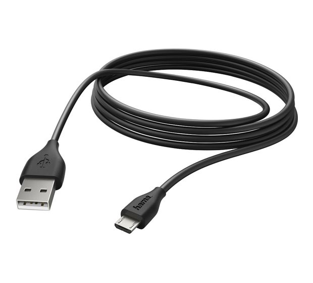 Hama 173788 Stecker USB A auf Micro-USB B 3 m  (Schwarz) f&uuml;r 18,99 Euro