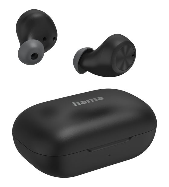 Hama 184090 Passion Chop In-Ear Bluetooth Kopfhörer Kabellos TWS 4 h Laufzeit IPX4 USB Typ-C  (Schwarz, Grau) f&uuml;r 42,49 Euro