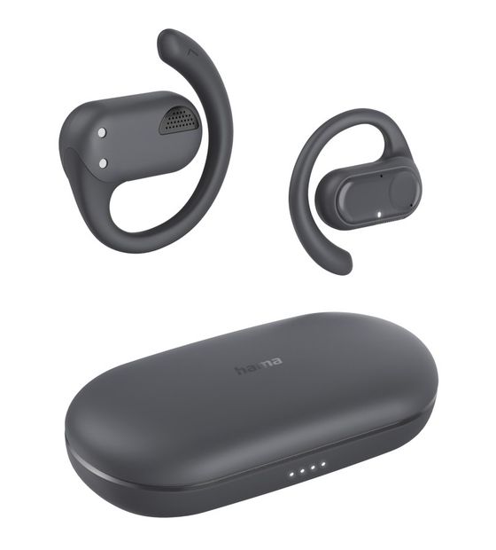 Hama 184091 Spirit Open In-Ear Bluetooth Kopfhörer Kabellos TWS 6 h Laufzeit  (Schwarz) f&uuml;r 49,99 Euro