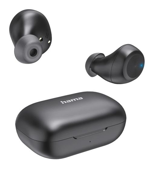 Hama 184172 Spirit Chop II In-Ear Bluetooth Kopfhörer Kabellos TWS 4 h Laufzeit  (Schwarz) f&uuml;r 29,99 Euro