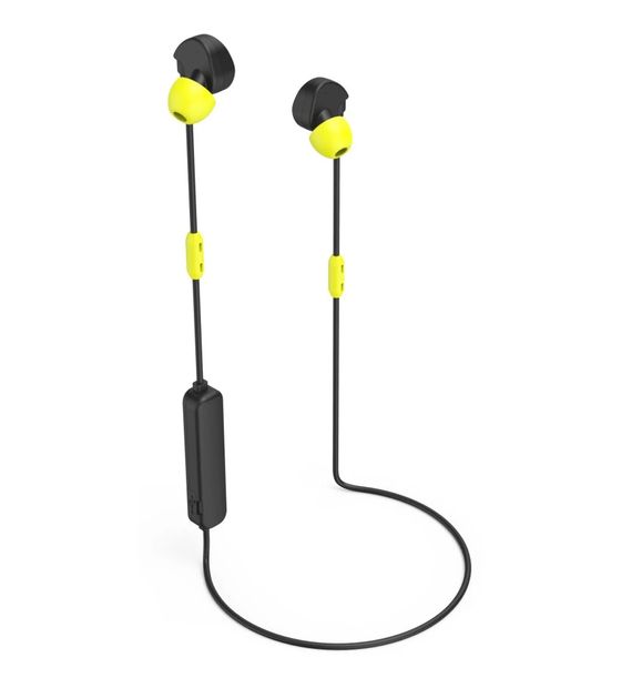 Hama 184187 Freedom Athletics II In-Ear Bluetooth Kopfhörer kabellos 6 h Laufzeit  (Schwarz, Gelb) f&uuml;r 21,99 Euro