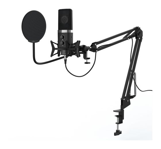 Hama 186087 Stream 900HD Studio Kabelgebunden Tischmikrofon USB  (Schwarz) f&uuml;r 98,49 Euro
