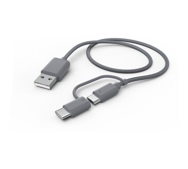 Hama 187224 USB A auf Micro-USB A Männlich 1 m  (Grau) f&uuml;r 7,69 Euro