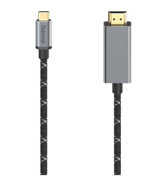 Hama 200509 Stecker Gerade HDMI auf USB Typ-C 1,5 m  (Schwarz) f&uuml;r 46,99 Euro