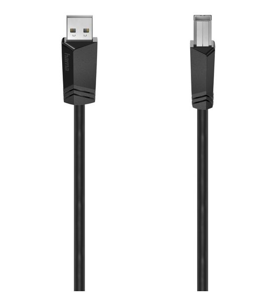 Hama 200603 0,48 Gbit/s Stecker USB A auf USB B 3 m  (Schwarz) f&uuml;r 13,99 Euro