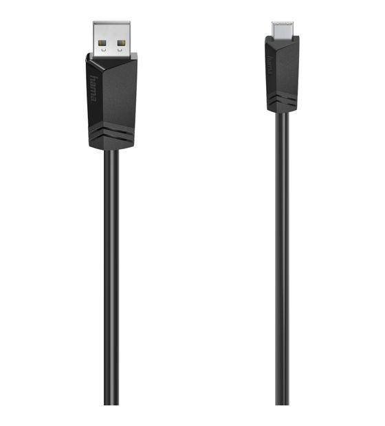 Hama 200606 0,48 Gbit/s Stecker Mini-USB B auf USB A 1,5 m  (Schwarz) f&uuml;r 11,99 Euro