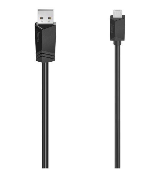 Hama 200609 0,48 Gbit/s Stecker Micro-USB A auf USB A 3 m  (Schwarz) f&uuml;r 10,99 Euro