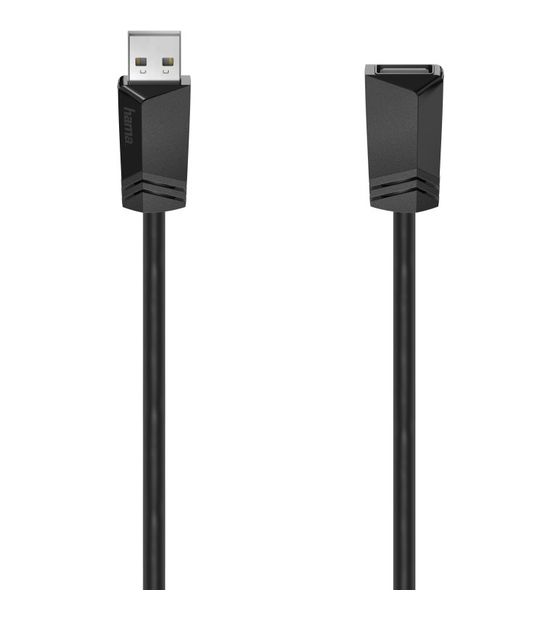 Hama 200618 0,48 Gbit/s Stecker USB A auf USB A Buchse 0,75 m  (Schwarz) f&uuml;r 8,99 Euro