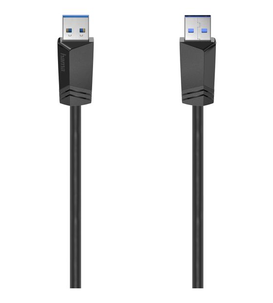 Hama 200624 5 Gbit/s Stecker USB A auf USB A 1,5 m  (Schwarz) f&uuml;r 14,99 Euro