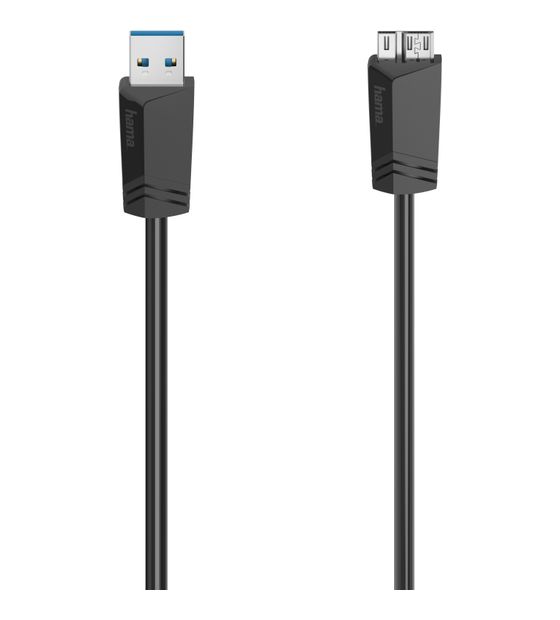Hama 200626 5 Gbit/s Stecker Micro-USB A auf USB A 0,75 m  (Schwarz) f&uuml;r 11,99 Euro