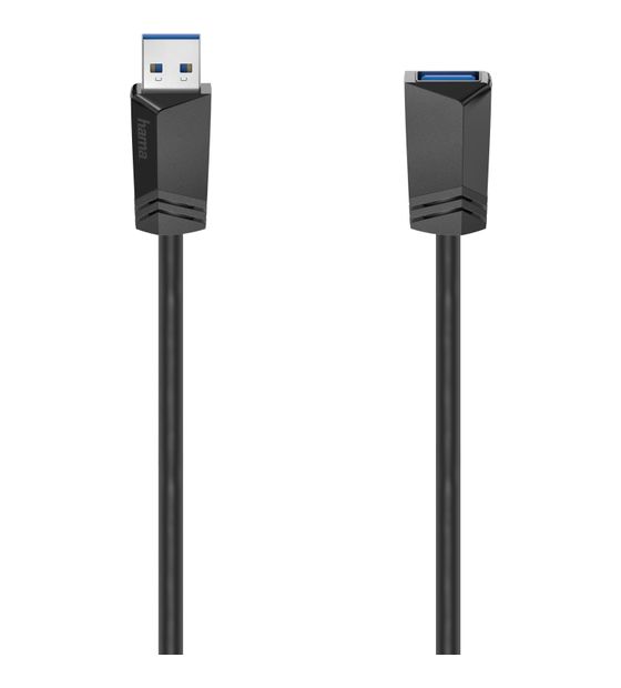 Hama 200628 5 Gbit/s Stecker USB A auf USB A Buchse 1,5 m  (Schwarz) f&uuml;r 14,99 Euro