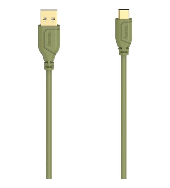 Hama 200637 Flexi-Slim 0,48 Gbit/s Stecker USB C auf USB A 0,75 m  (Grün) f&uuml;r 11,49 Euro