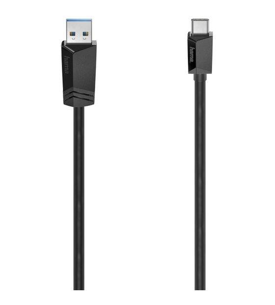 Hama 200657 10 Gbit/s Stecker USB A auf USB C 1 m  (Schwarz) f&uuml;r 26,99 Euro