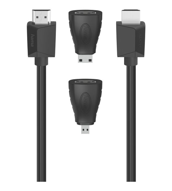 Hama 200705 18 Gbit/s Stecker Gerade HDMI auf HDMI Typ A (Standard) 1,5 m  (Schwarz) f&uuml;r 25,99 Euro