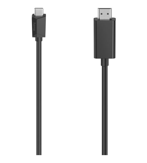 Hama 200718 USB C auf HDMI Typ A (Standard) Männlich 1,5 m  (Schwarz) f&uuml;r 39,99 Euro