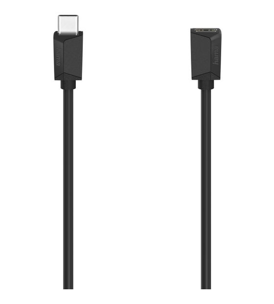 Hama 200782 5 Gbit/s Stecker USB C auf USB C Buchse 0,5 m  (Schwarz) f&uuml;r 19,99 Euro