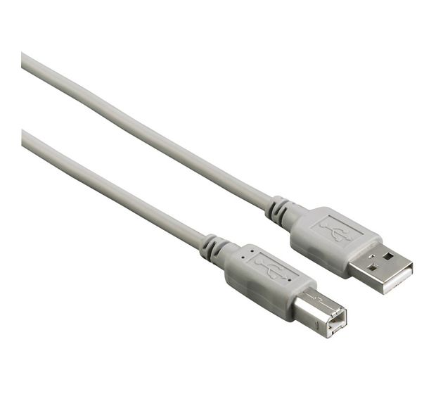 Hama 200902 0,48 Gbit/s Stecker USB A auf USB B 5 m  (Grau) f&uuml;r 5,99 Euro