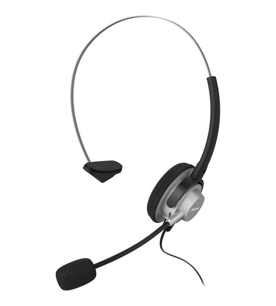 Hama 201157 On-Ear-Headset für DECT-Telefone 2,5-mm-Klinke Ohraufliegender Kopfhörer Kabelgebunden  (Schwarz, Silber) f&uuml;r 19,99 Euro