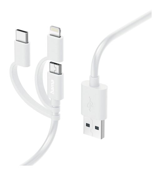 Hama 201535 0,48 Gbit/s USB A auf Micro-USB B Männlich 1 m  (Weiß) f&uuml;r 22,99 Euro