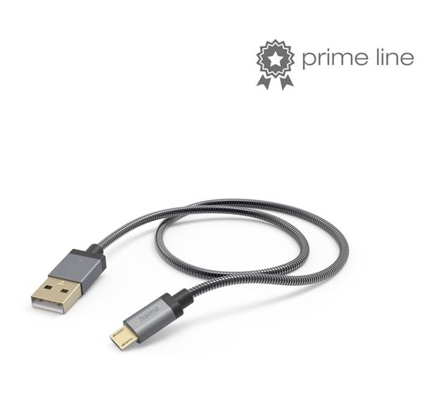 Hama 201549 Metall 0,48 Gbit/s Stecker USB A auf Micro-USB B 1,5 m  (Anthrazit) f&uuml;r 14,99 Euro