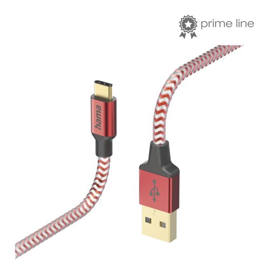 Hama 201559 Reflective 0,48 Gbit/s USB A auf USB C Männlich 1,5 m  (Rot) f&uuml;r 20,99 Euro