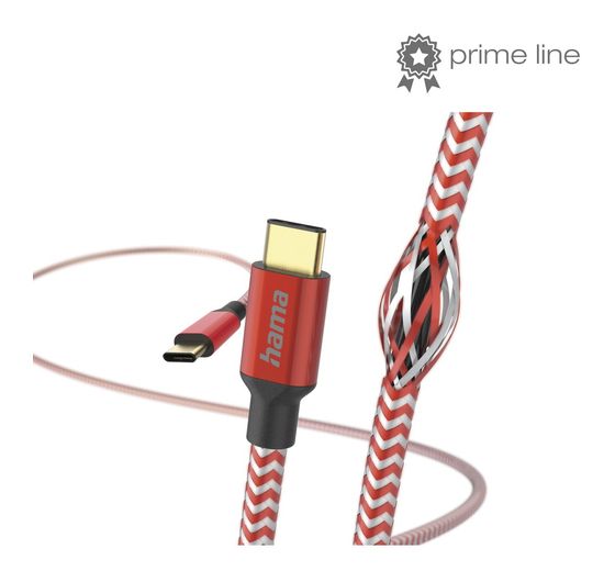 Hama 201560 Reflective 0,48 Gbit/s USB C auf USB C Männlich 1,5 m  (Rot) f&uuml;r 19,99 Euro