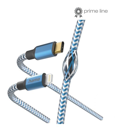 Hama 201561 Reflective Lightning auf USB C Männlich 1,5 m  (Blau) f&uuml;r 31,99 Euro