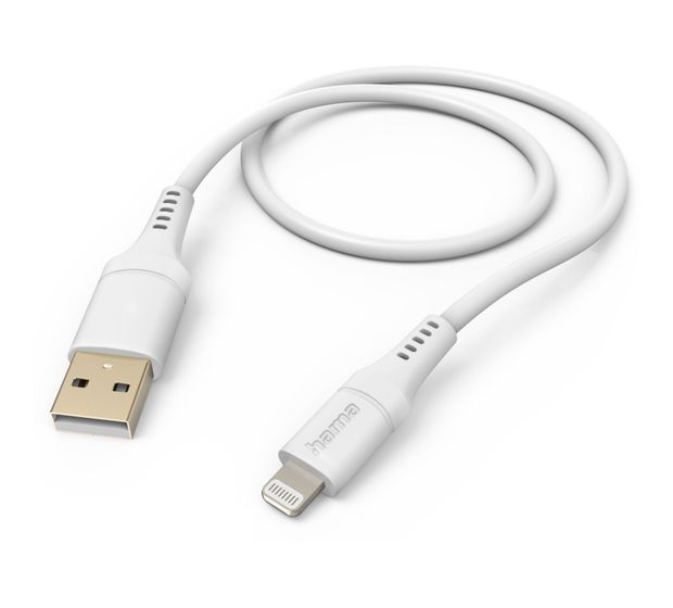 Hama 201568 Flexible Lightning auf USB A Männlich 1,5 m  (Weiß) f&uuml;r 24,99 Euro