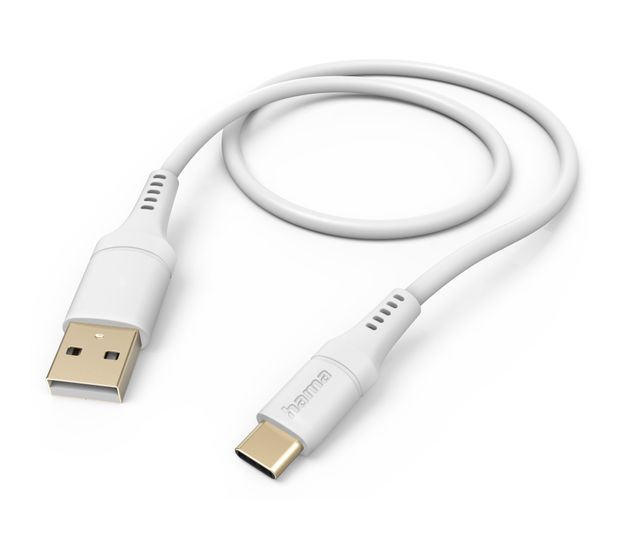 Hama 201571 Flexible 0,48 Gbit/s USB A auf USB C Männlich 1,5 m  (Weiß) f&uuml;r 18,99 Euro