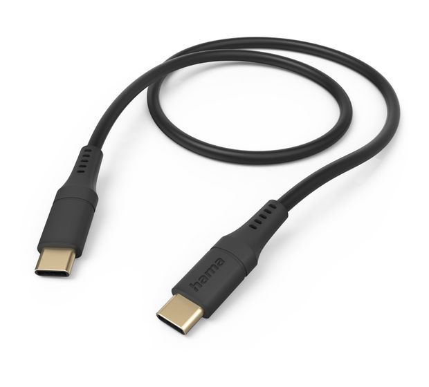 Hama 201576 Flexible 0,48 Gbit/s USB C auf USB C Männlich 1,5 m  (Schwarz) f&uuml;r 21,99 Euro