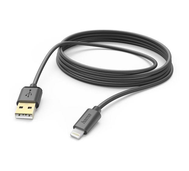 Hama 201582 Lightning auf USB A Männlich 3 m  (Schwarz) f&uuml;r 29,99 Euro