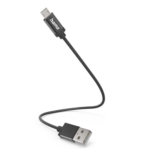 Hama 201583 0,48 Gbit/s Stecker USB A auf Micro-USB A 0,2 m  (Schwarz) f&uuml;r 10,99 Euro