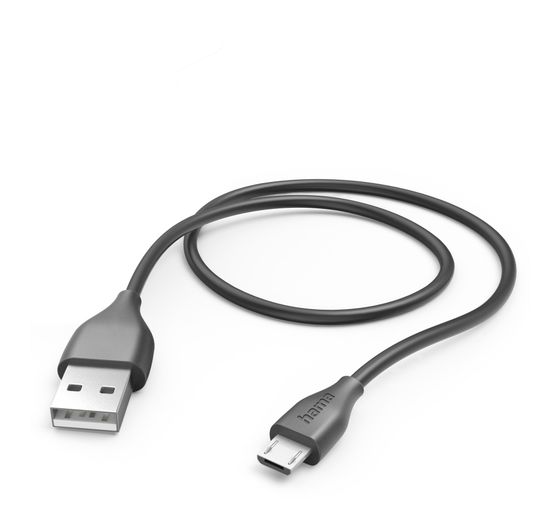 Hama 201586 0,48 Gbit/s Stecker Micro-USB A auf USB A 1,5 m  (Schwarz) f&uuml;r 11,99 Euro