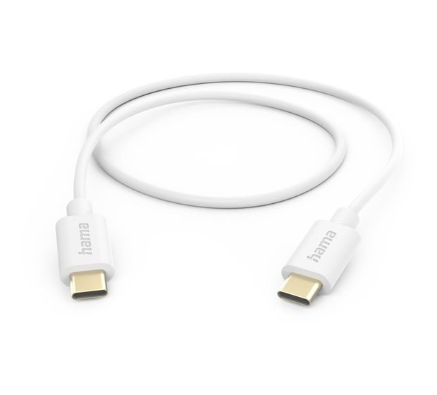 Hama 201590 0,48 Gbit/s USB C auf USB C Männlich 1 m  (Weiß) f&uuml;r 12,99 Euro
