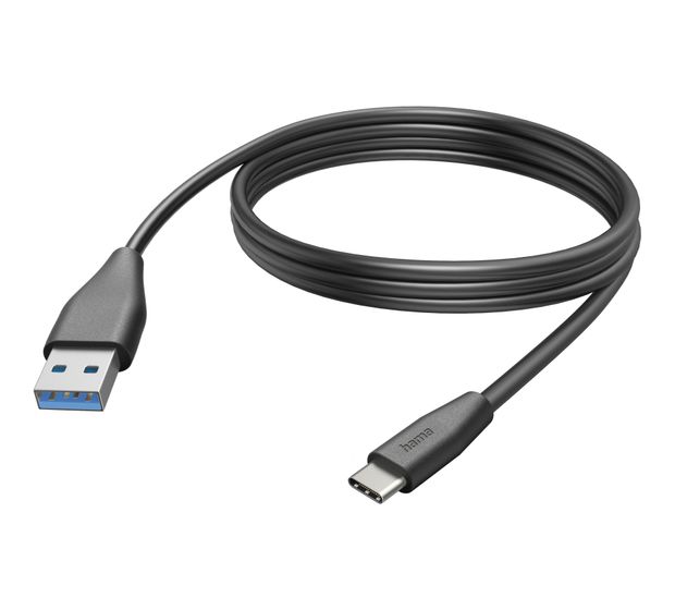 Hama 201597 0,48 Gbit/s USB C auf USB A Männlich 3 m  (Schwarz) f&uuml;r 21,99 Euro
