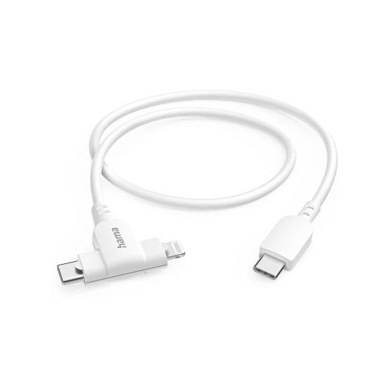 Hama 201722 0,48 Gbit/s Stecker USB C auf USB C/Lightning 1,5 m  (Weiß) f&uuml;r 27,99 Euro