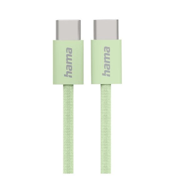 Hama 201726 Fabric 0,48 Gbit/s Stecker USB C auf USB C 1 m  (Grün) f&uuml;r 18,99 Euro